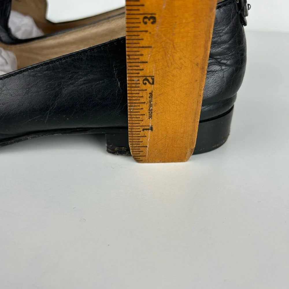 FRYE “TRACY SMOKING” BLACK LEATHER LOAFERS SIZE 7 - Picture 7 of 9